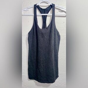 Lululemon Align Waist-Length Racerback Tank Heathered Black Size 4